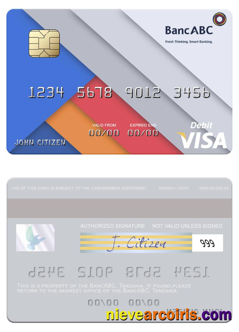 Tanzania BancABC visa debit card